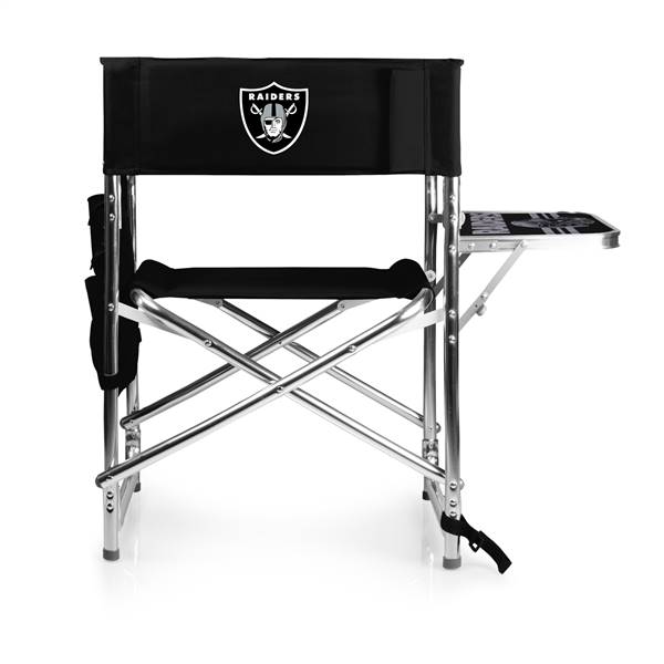 Las Vegas Raiders Folding Sports Chair with Table
