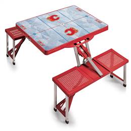 Calgary Flames Portable Folding Picnic Table  