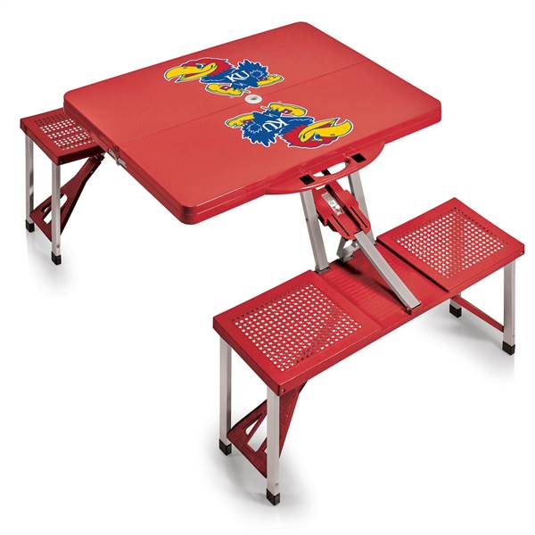 Kansas Jayhawks  Portable Folding Picnic Table  