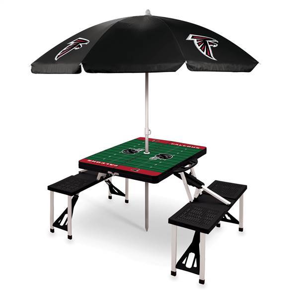 Atlanta Falcons Portable Folding Picnic Table with Umbrella