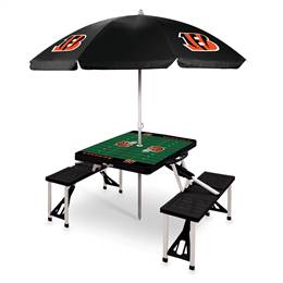 Cincinnati Bengals Portable Folding Picnic Table with Umbrella