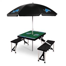 Detroit Lions Portable Folding Picnic Table with Umbrella