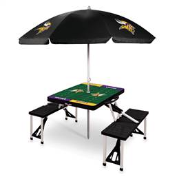 Minnesota Vikings Portable Folding Picnic Table with Umbrella
