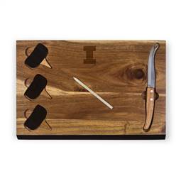 Illinois Fighting Illini Cutting Board Set with Labels