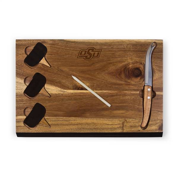 Oklahoma State Cowboys Cutting Board Set with Labels