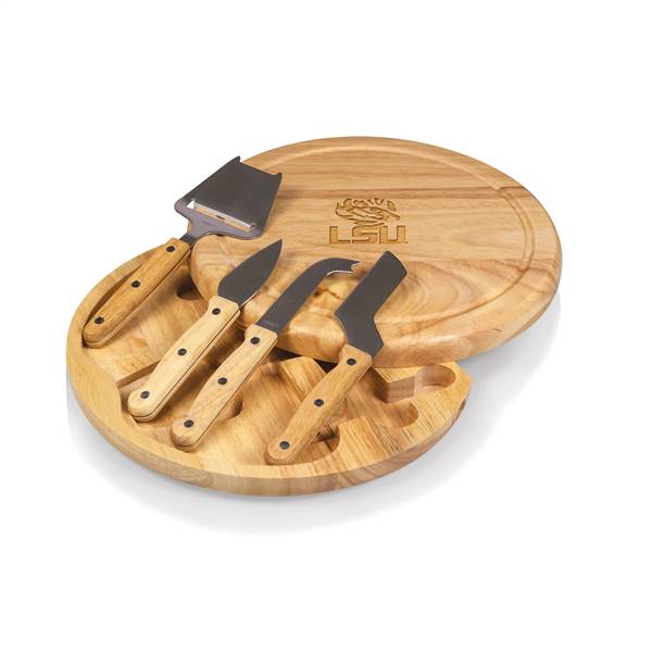 LSU Tigers Circo Cheese Tools Set and Cutting Board