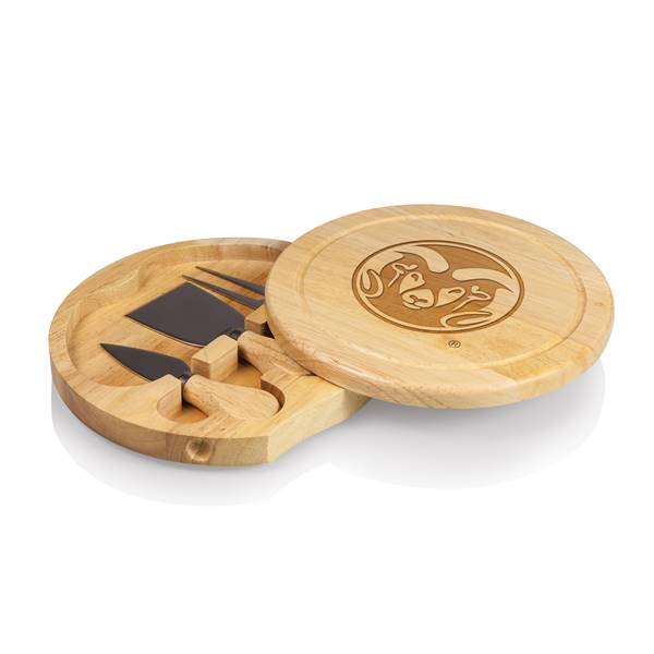 Colorado State Rams Cheese Tools Set and Small Cutting Board