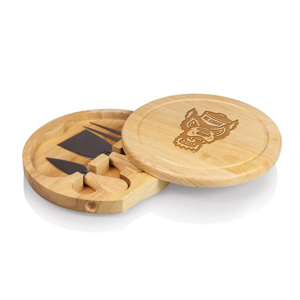 North Carolina State Wolfpack Cheese Tools Set and Small Cutting Board