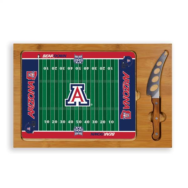 Arizona Wildcats Glass Top Cutting Board and Knife