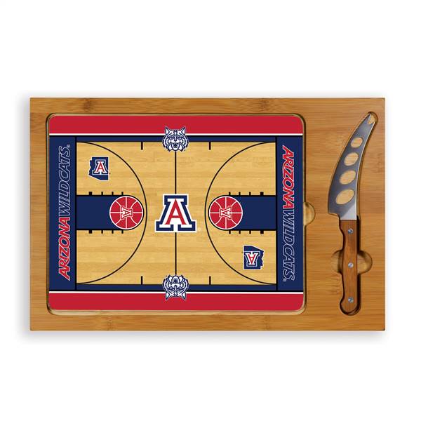 Arizona Wildcats Glass Top Cutting Board and Knife