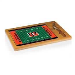 Cincinnati Bengals Glass Top Cutting Board and Knife