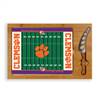 Clemson Tigers Glass Top Cutting Board and Knife