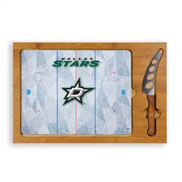 Dallas Stars Glass Top Cutting Board and Knife