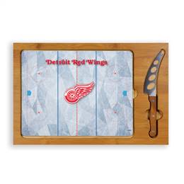Detroit Red Wings Glass Top Cutting Board and Knife  