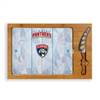 Florida Panthers Glass Top Cutting Board and Knife  