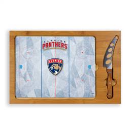 Florida Panthers Glass Top Cutting Board and Knife