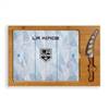Los Angeles Kings Glass Top Cutting Board and Knife