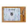 Los Angeles Kings Glass Top Cutting Board and Knife  