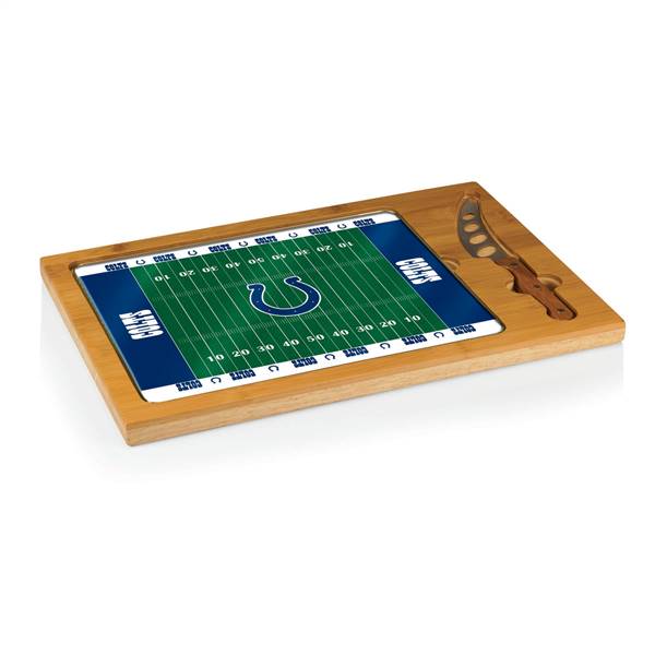 Indianapolis Colts Glass Top Cutting Board and Knife