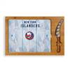 New York Islanders Glass Top Cutting Board and Knife