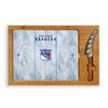 New York Rangers Glass Top Cutting Board and Knife