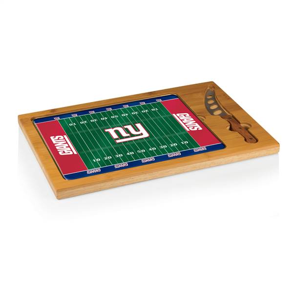 New York Giants Glass Top Cutting Board and Knife