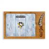 Pittsburgh Penguins Glass Top Cutting Board and Knife