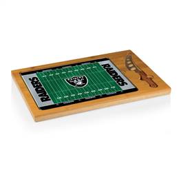 Las Vegas Raiders Glass Top Cutting Board and Knife