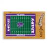 Kansas State Wildcats Glass Top Cutting Board and Knife