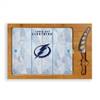 Tampa Bay Lightning Glass Top Cutting Board and Knife
