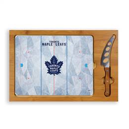 Toronto Maple Leafs Glass Top Cutting Board and Knife