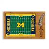 Michigan Wolverines Glass Top Cutting Board and Knife