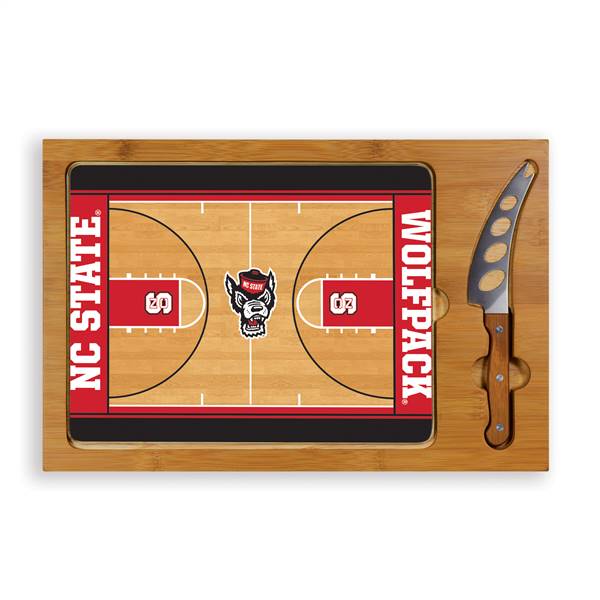 North Carolina State Wolfpack Glass Top Cutting Board and Knife
