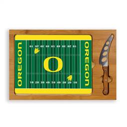 Oregon Ducks Glass Top Cutting Board and Knife