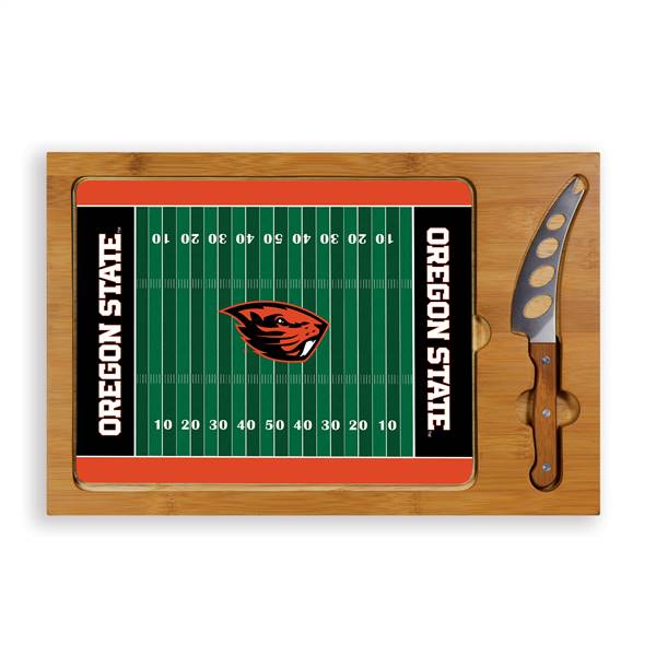 Oregon State Beavers Glass Top Cutting Board and Knife