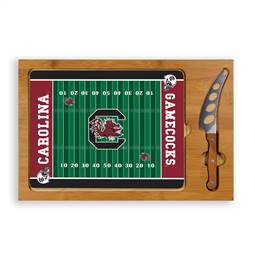 South Carolina Gamecocks Glass Top Cutting Board and Knife