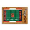 Syracuse Orange Glass Top Cutting Board and Knife