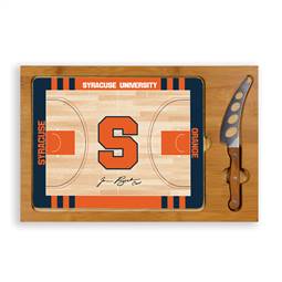 Syracuse Orange Glass Top Cutting Board and Knife