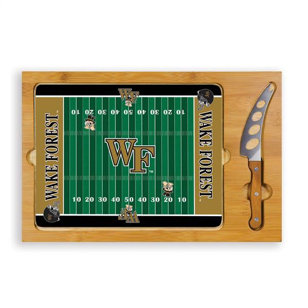 Wake Forest Demon Deacons Glass Top Cutting Board and Knife
