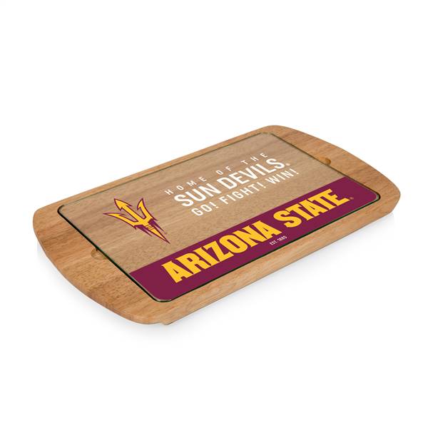 Arizona State Sun Devils Glass Top Serving Tray