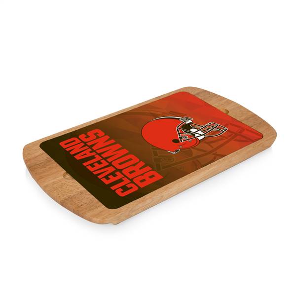 Cleveland Browns Glass Top Serving Tray