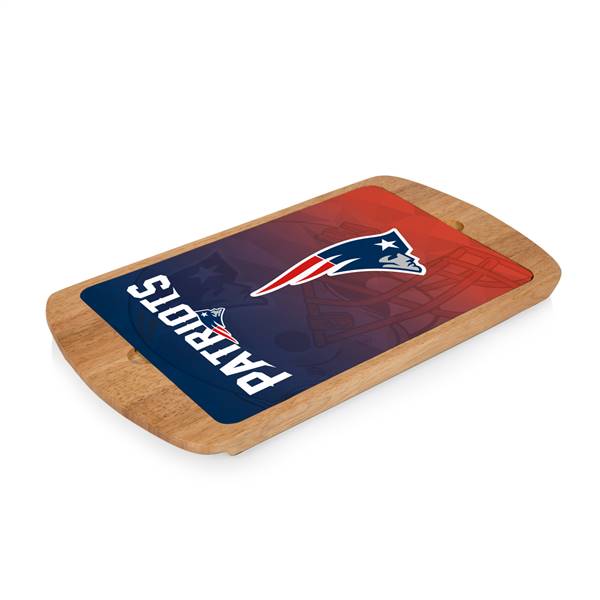 New England Patriots Glass Top Serving Tray
