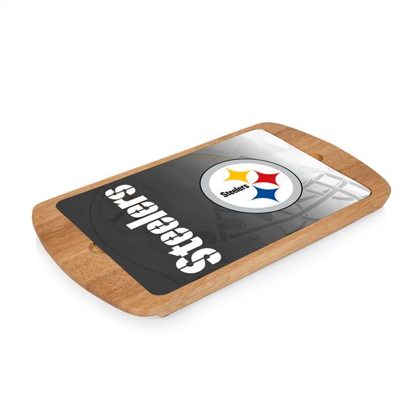 Pittsburgh Steelers Glass Top Serving Tray