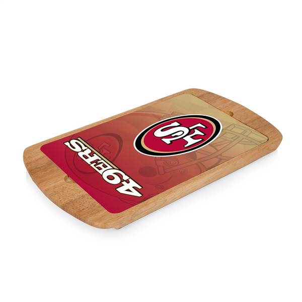 San Francisco 49ers Glass Top Serving Tray