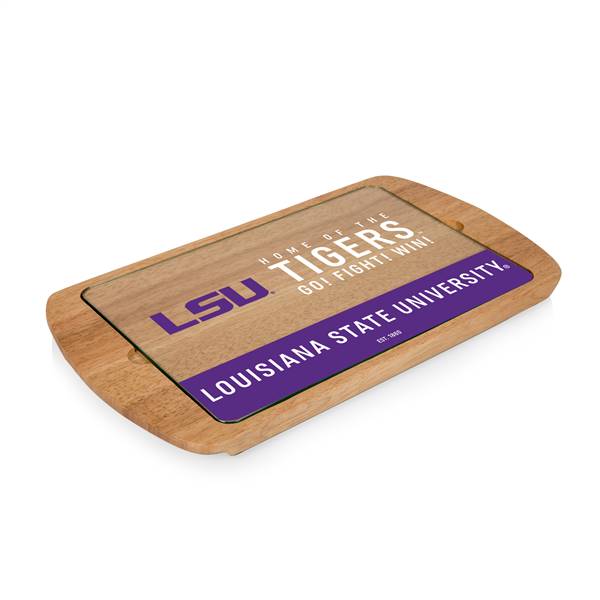 LSU Tigers Glass Top Serving Tray