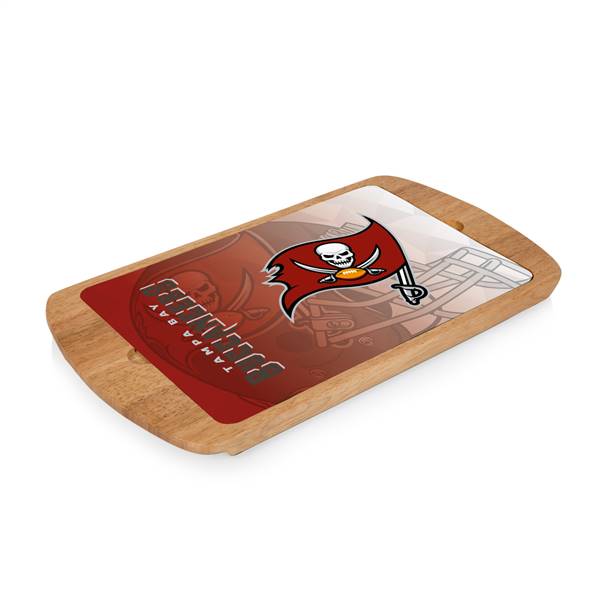 Tampa Bay Buccaneers Glass Top Serving Tray