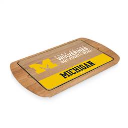 Michigan Wolverines Glass Top Serving Tray