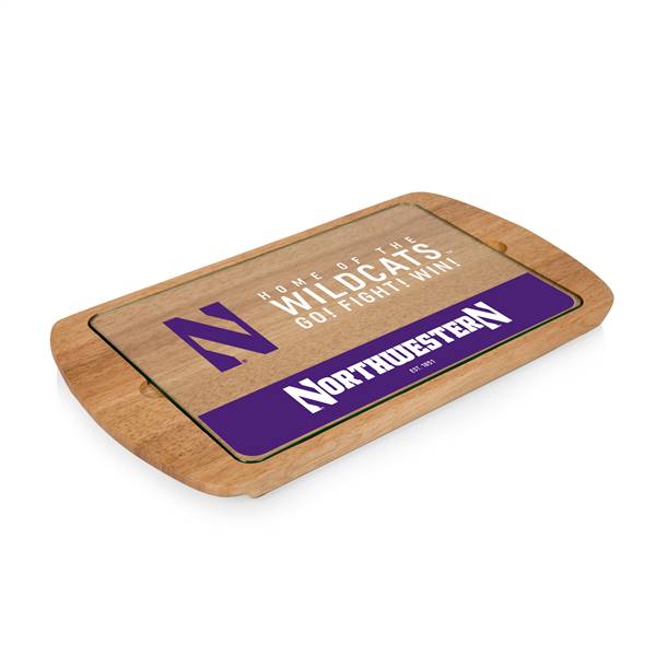 Northwestern Wildcats Glass Top Serving Tray