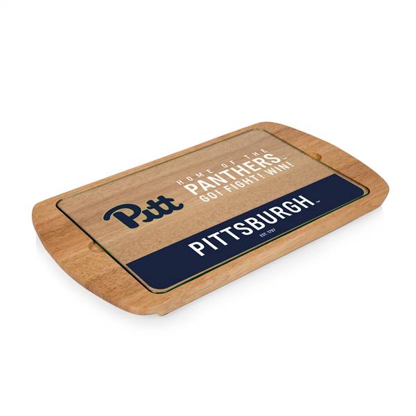 Pittsburgh Panthers Glass Top Serving Tray