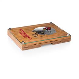 Arizona Cardinals Glass Top Cheese Cutting Board and Tools  